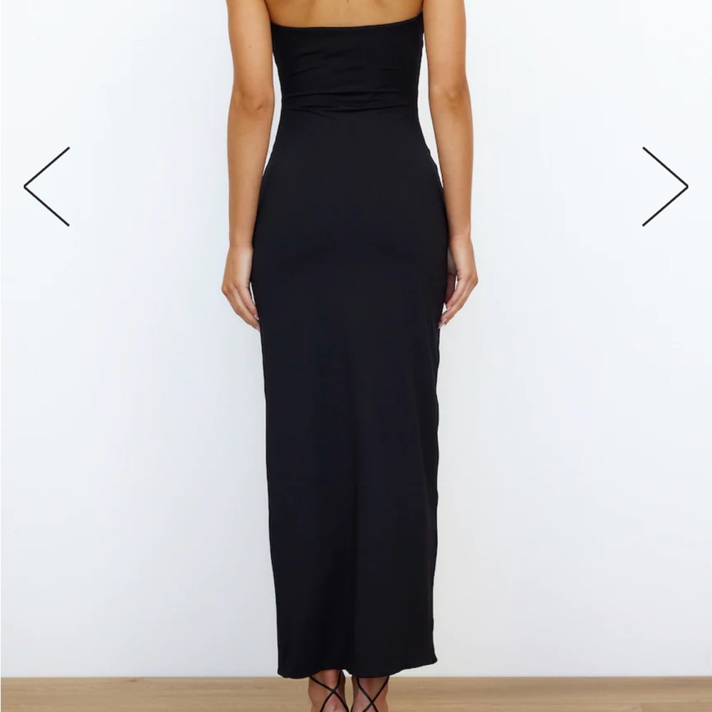 Black elegant strapless dress. Hello Molly New With Tags Size Small - Picture 7 of 7